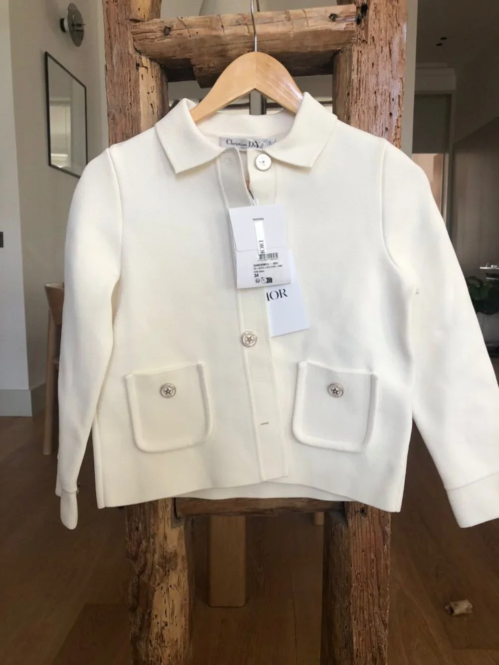 Christian DIOR 2024 white jacket stars button
